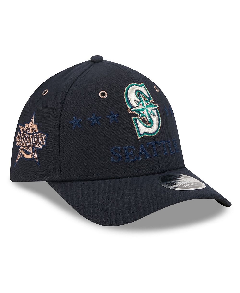 Кепка New Era Men's Navy Seattle Mariners 2026 MLB All-Star Game 39THIRTY Flex Hat