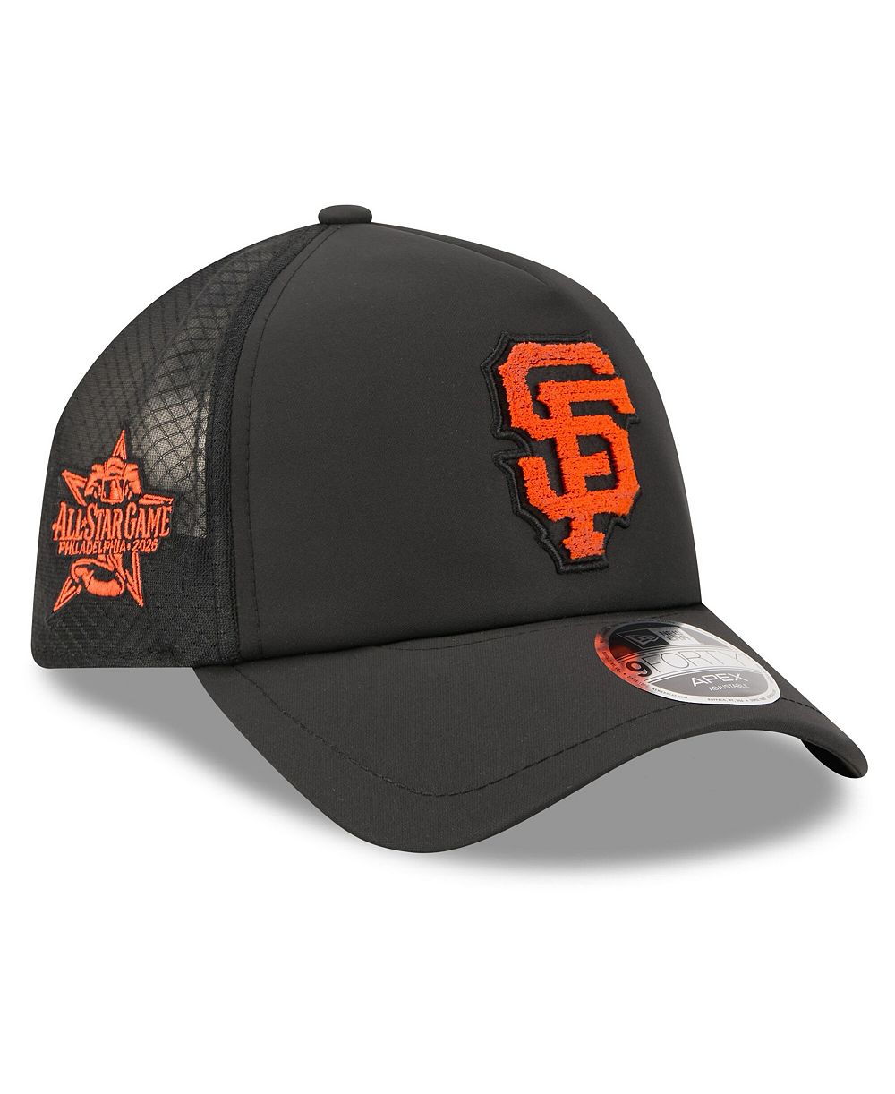 Мужская регулируемая кепка New Era Black San Francisco Giants 2026 MLB All-Star Game Workout 9FORTY Apex