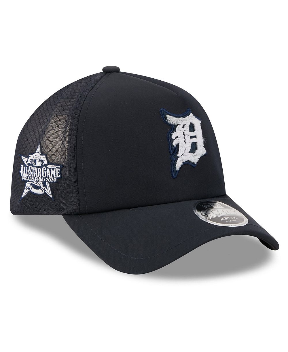 Мужская кепка New Era Navy Detroit Tigers 2026 MLB All-Star Game Workout 9FORTY Apex Adjustable Hat