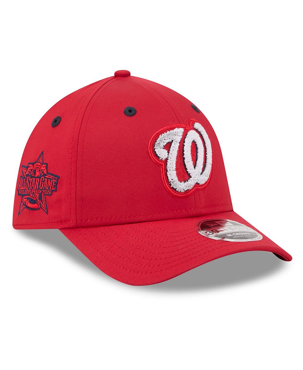 Мужская кепка New Era Red Washington Nationals 2026 MLB All-Star Game Workout 39THIRTY M-Crown Flex