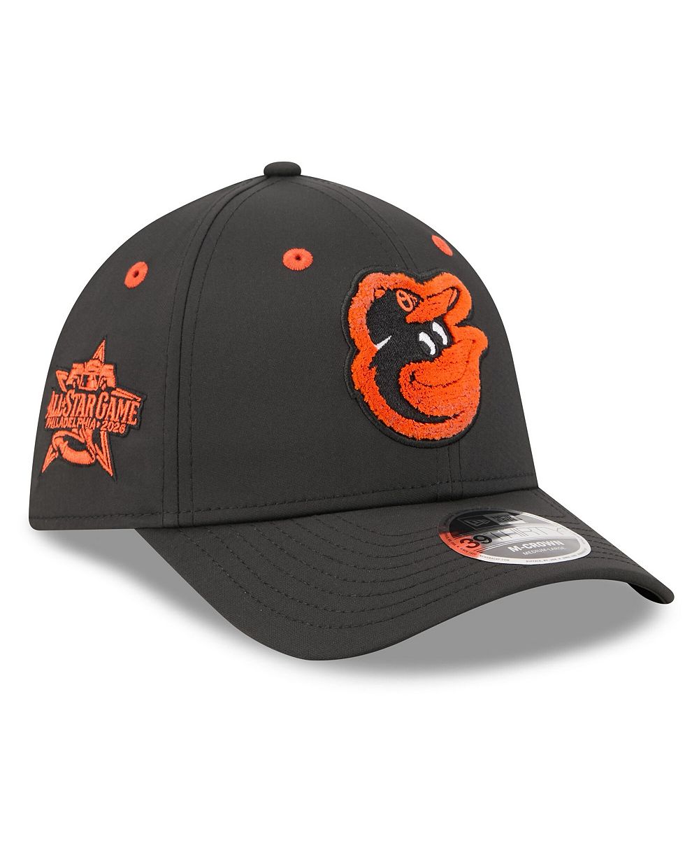 Мужская кепка New Era Black Baltimore Orioles 2026 MLB All-Star Game Workout 39THIRTY M-Crown Flex