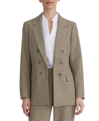 Jones New York Women's Mini-Houndstooth Faux Double-Breasted Jacket
