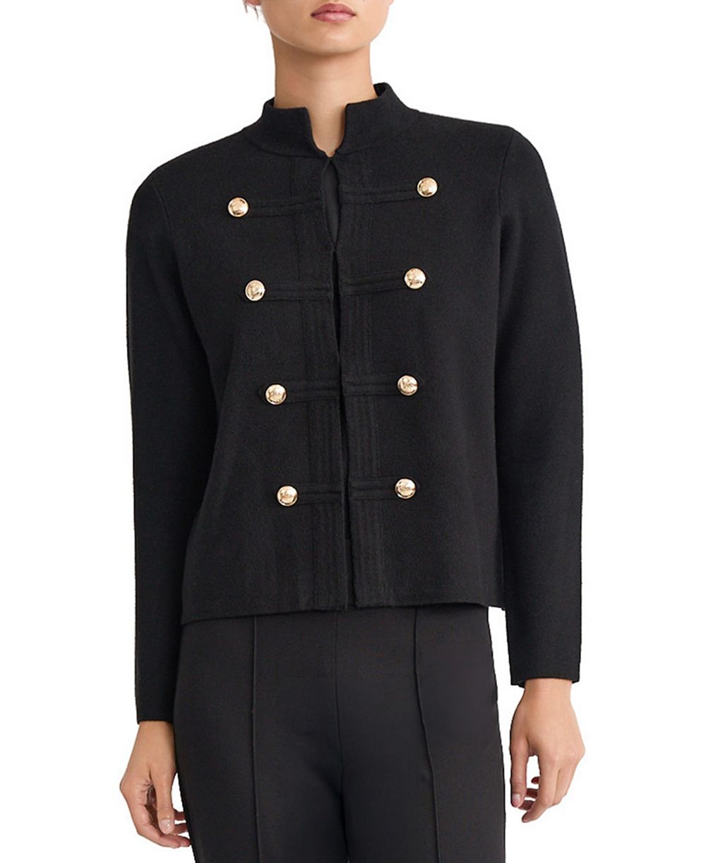 Jones New York Women's Long-Sleeve Mock-Neck Double-Breasted Jacket