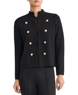 Jones New York Women's Long-Sleeve Mock-Neck Double-Breasted Jacket