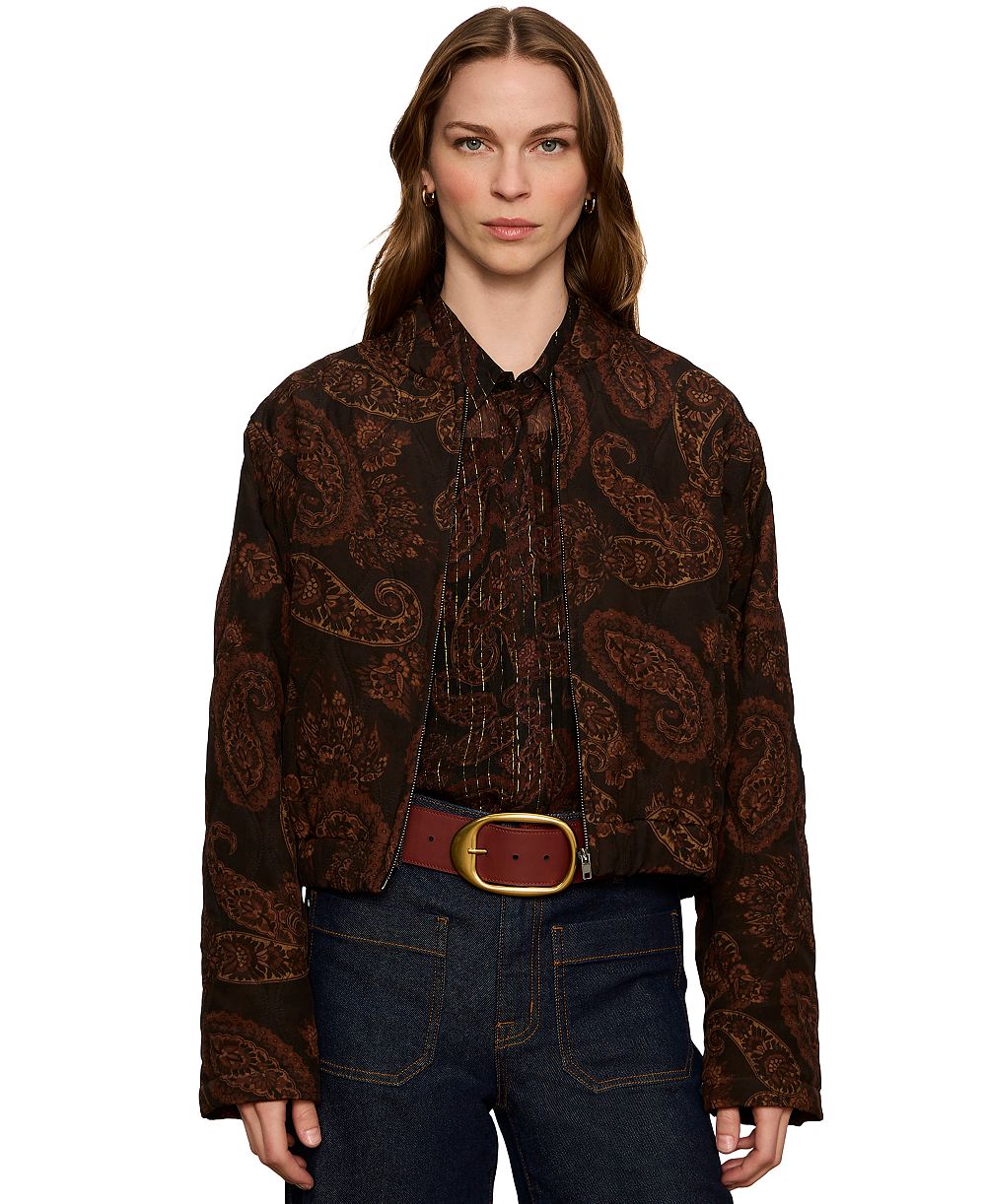 Sanctuary Women's Empress Quilted-Paisley Bomber