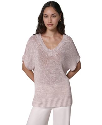Женский свитер Donna Karan Weekend Short Sleeve Relaxed Fit Lurex