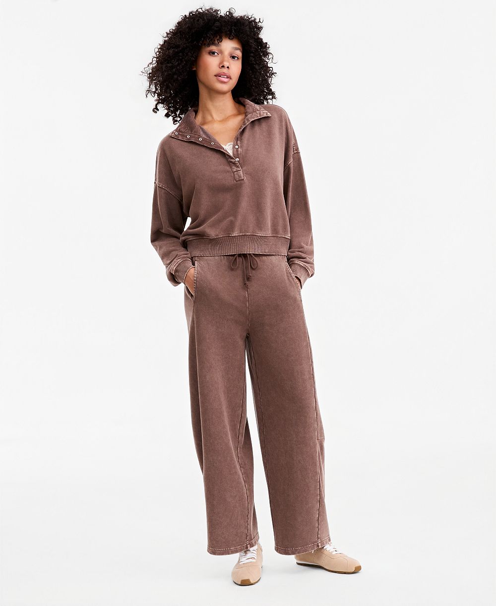 And Now This Women's Fleece High-Rise Drawstring Pants, Macy's Exclusive