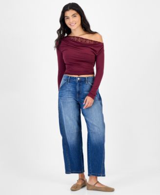 Celebrity Pink Женские джинсы Curved Seams Barrel-Leg