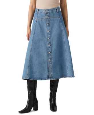 Levi's® Women's Yoked Western Midi A-Line Denim Skirt