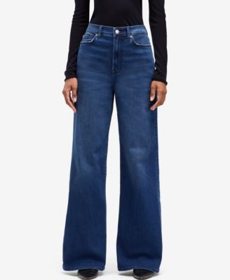 7 For All Mankind Женские джинсы Slim Illusion с высокой посадкой и широкими штанинами