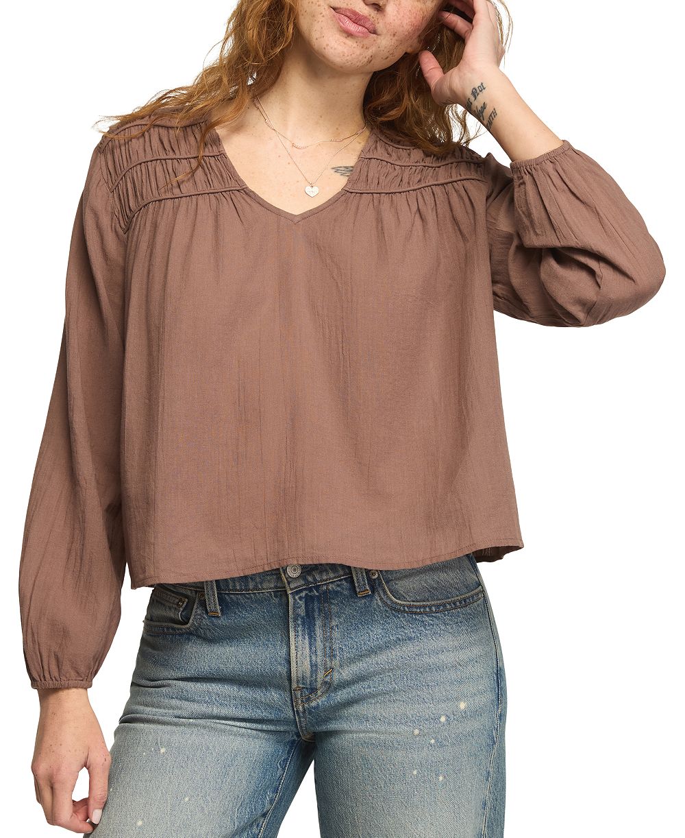Блузка Lucky Brand Женская с драпировкой и цветочным принтом