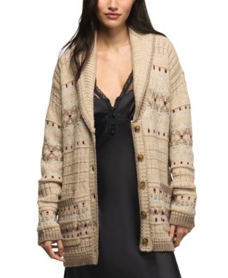Lucky Brand Женский Shawl-Collar Fair Isle Cardigan