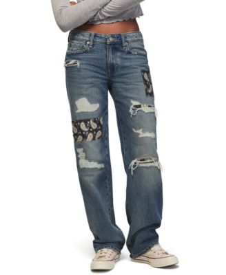 Lucky Brand Женские джинсы Bootcut с высокой посадкой и лоскутным дизайном