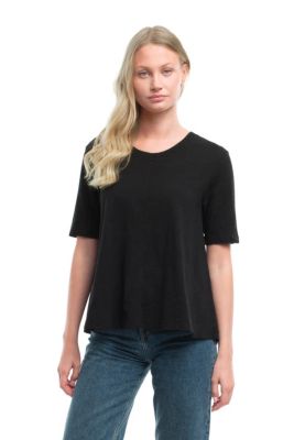 WILT Women's Clothing Elbow Sleeve Trapeze Top