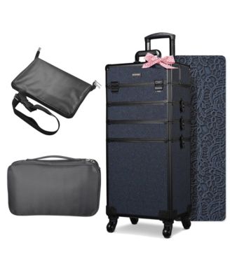 Byootique чемодан для макияжа 4in1 на колесах с сумкой для кистей