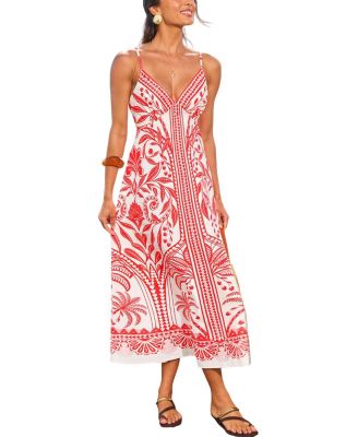 Cupshe Women's Palm Tree Lane Tropical Maxi Beach Dress