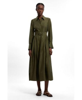 Karen Millen Women's Organdie Midi Shirt Dress