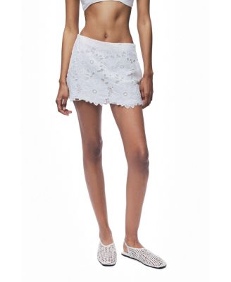 NOCTURNE Women's Broderie-Trim Mini Skort
