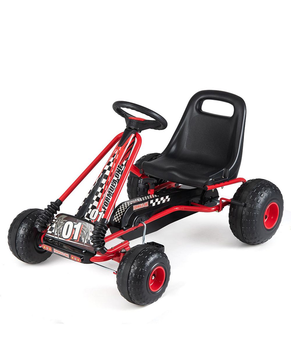 Mecale Kids Pedal Go-Kart with 4-Wheel, Multi-Terrain Wheels, 77-lb Capacity, Ages 3-8