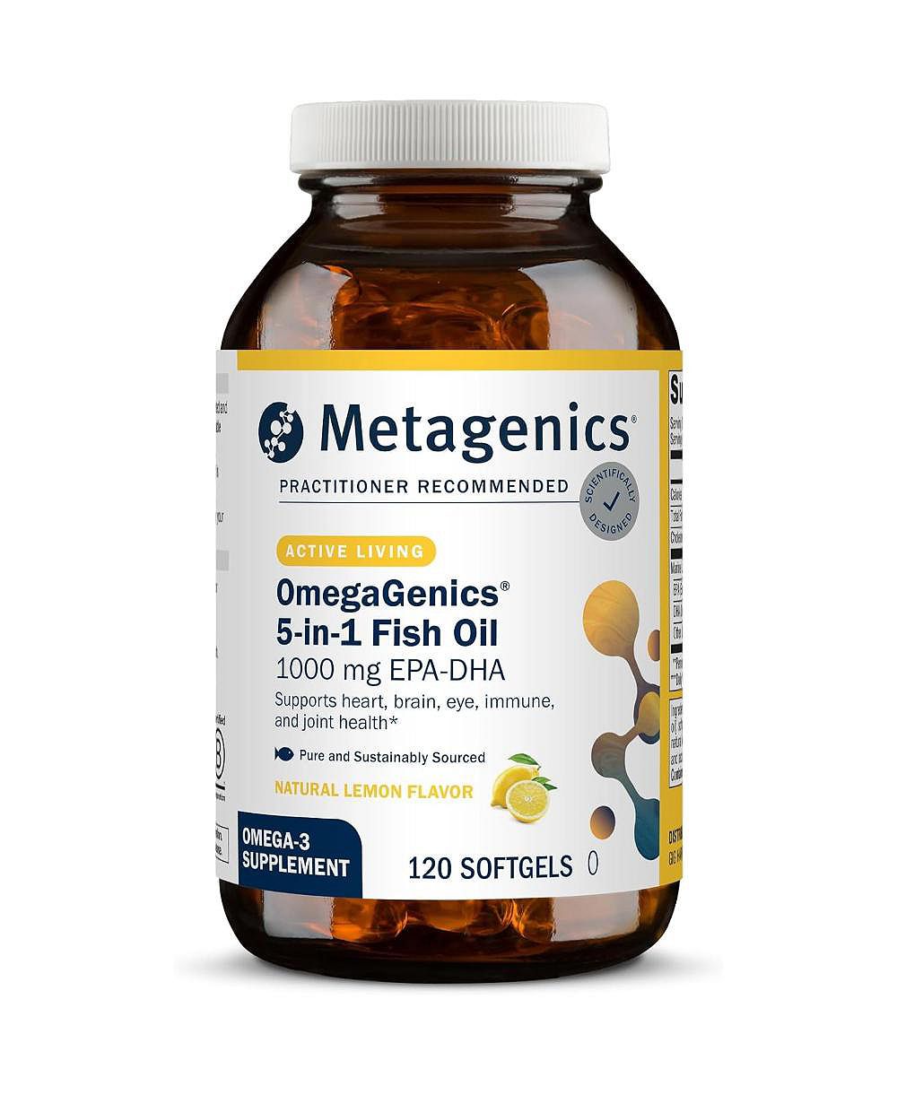 Metagenics OmegaGenics Omega 3 Fish Oil 1000 Milligram EPA DHA высокоэффективная добавка для здоровья сердца, мозга и суставов 120