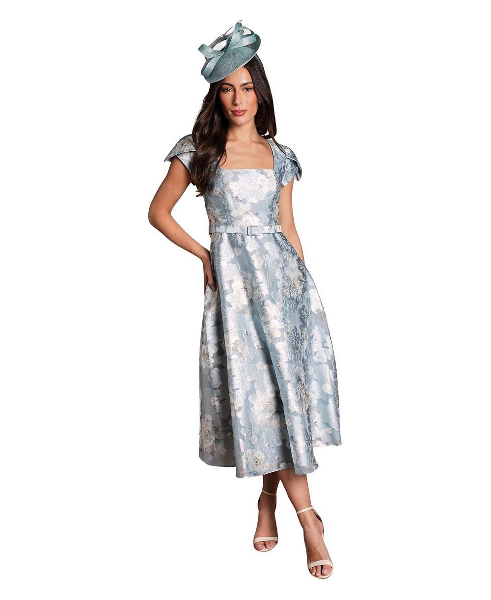 Coast Women's Printed Belted Midi Dress