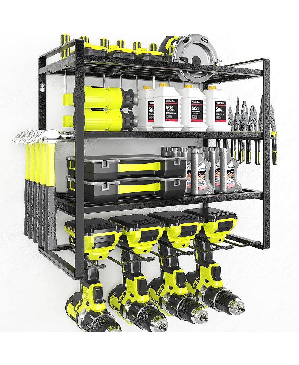 XDOVET Power Tool Organizer Wall Mount Rack Drill Holder Pliers Hammer Storage