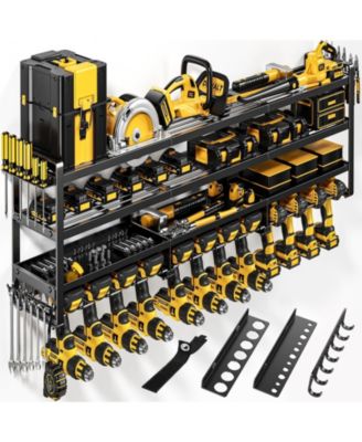 XDOVET Power Tool Organizer Wall Mount 4 Layer Heavy Duty Drill Holder