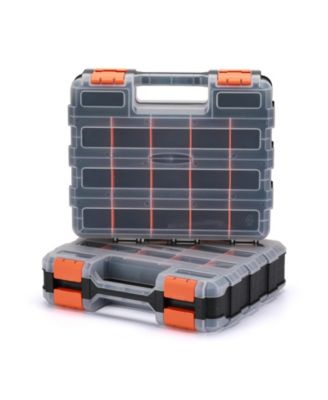 XDOVET Double Side Tool Organizer Hardware Box Removable Dividers