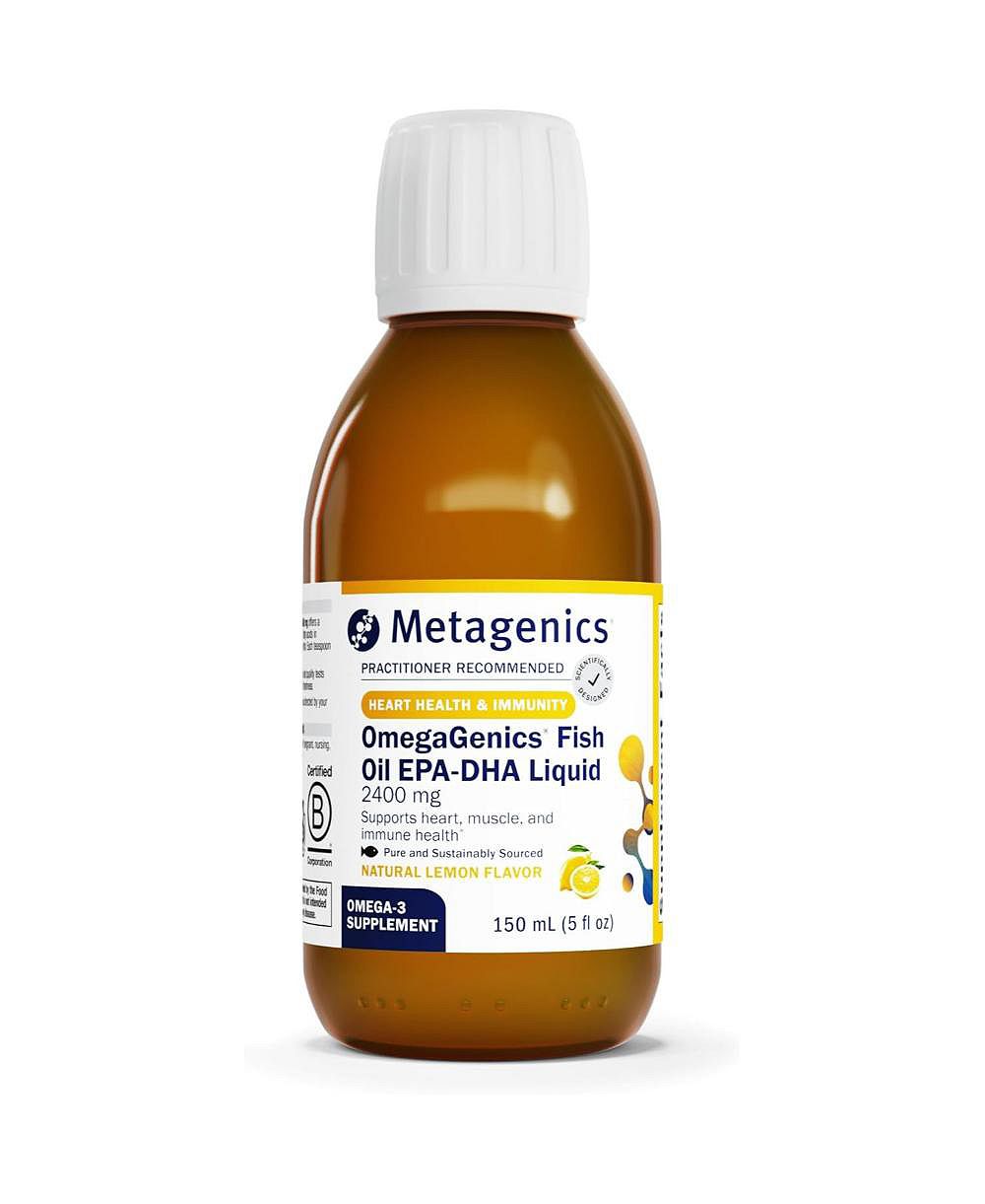 Добавка Metagenics OmegaGenics EPA DHA 2400 Milligram жидкое рыбье масло для сердца и иммунитета, 30 порций
