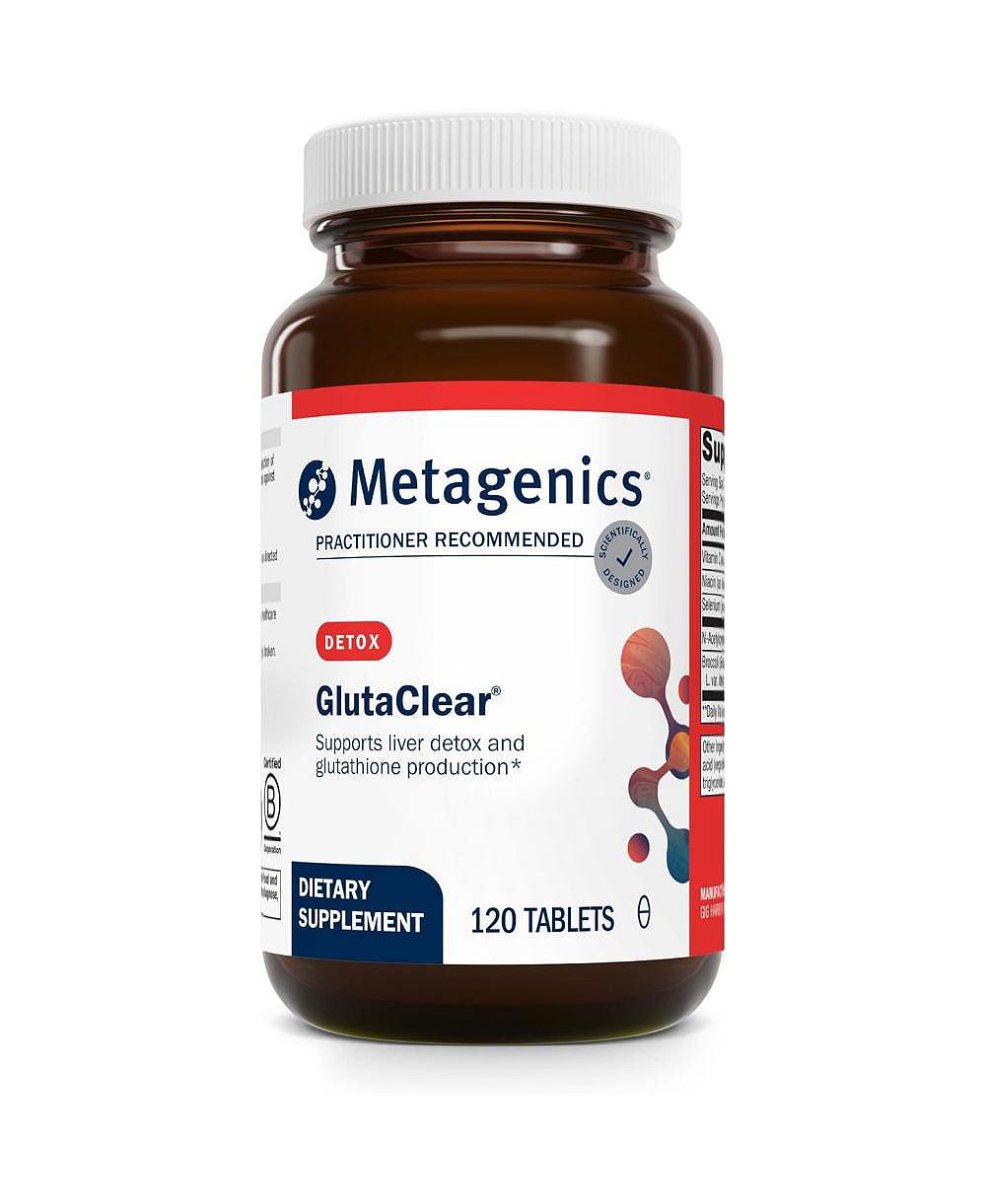 Поддержка глутатиона Metagenics GlutaClear Advanced с ниацинамидом, витамином C и селеном, 120 таблеток