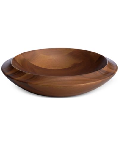 Nambé Skye Dinnerware Collection by Robin Levien Wood Centerpiece Bowl