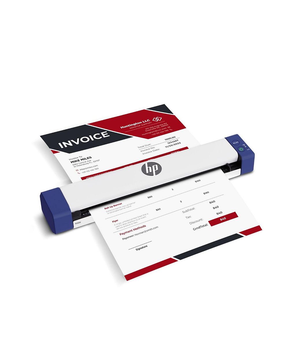 HP PS100W Portable Wireless Rechargeable Scanner