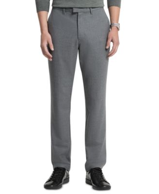 Michael Kors Men's Straight-Fit Wool-Blend Flat-Front Trousers