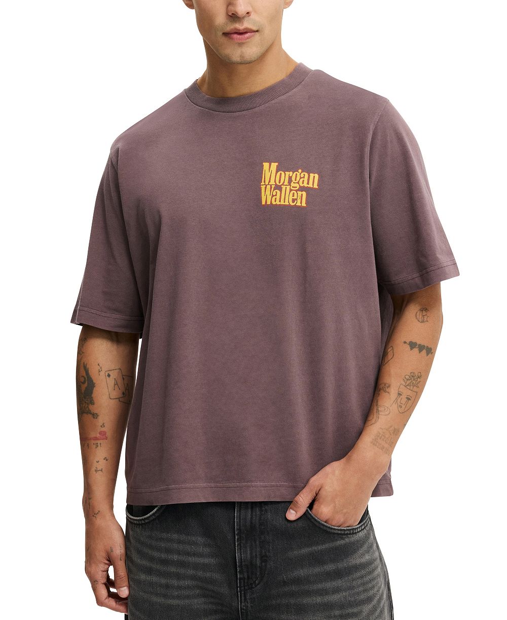 COTTON ON Мужской Timeless Music Cropped Regular-Fit T-Shirt