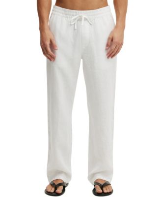 COTTON ON Men's Baggy Worker Linen Relaxed-Fit Pants