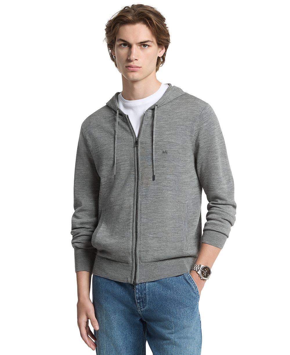 Michael Kors Men's Core Merino Wool Zip-Up Hoodie