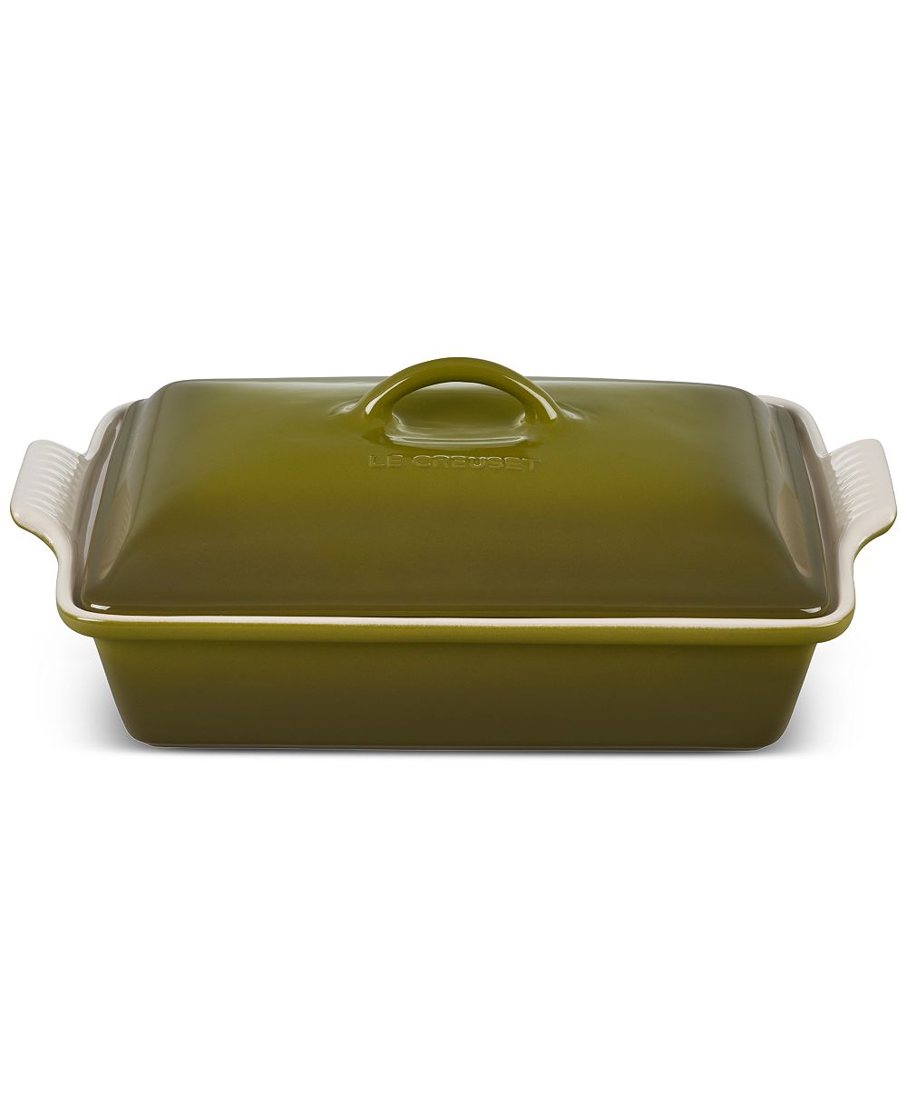 Le Creuset Heritage Stoneware Covered Rectangular Baking Dish, 12" x 9"