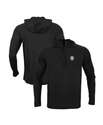 Мужское худи LevelWear Black USMNT Zander Quarter-Zip Pullover