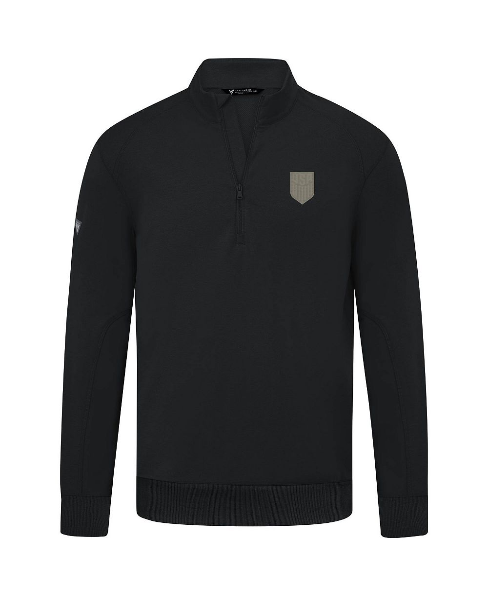 Мужской флис LevelWear USMNT Copper Upright Quarter-Zip, Black