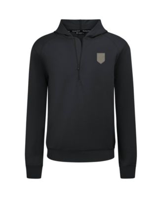 Мужское флисовое худи LevelWear USMNT Technic Tri-Blend с молнией на четверть, черное