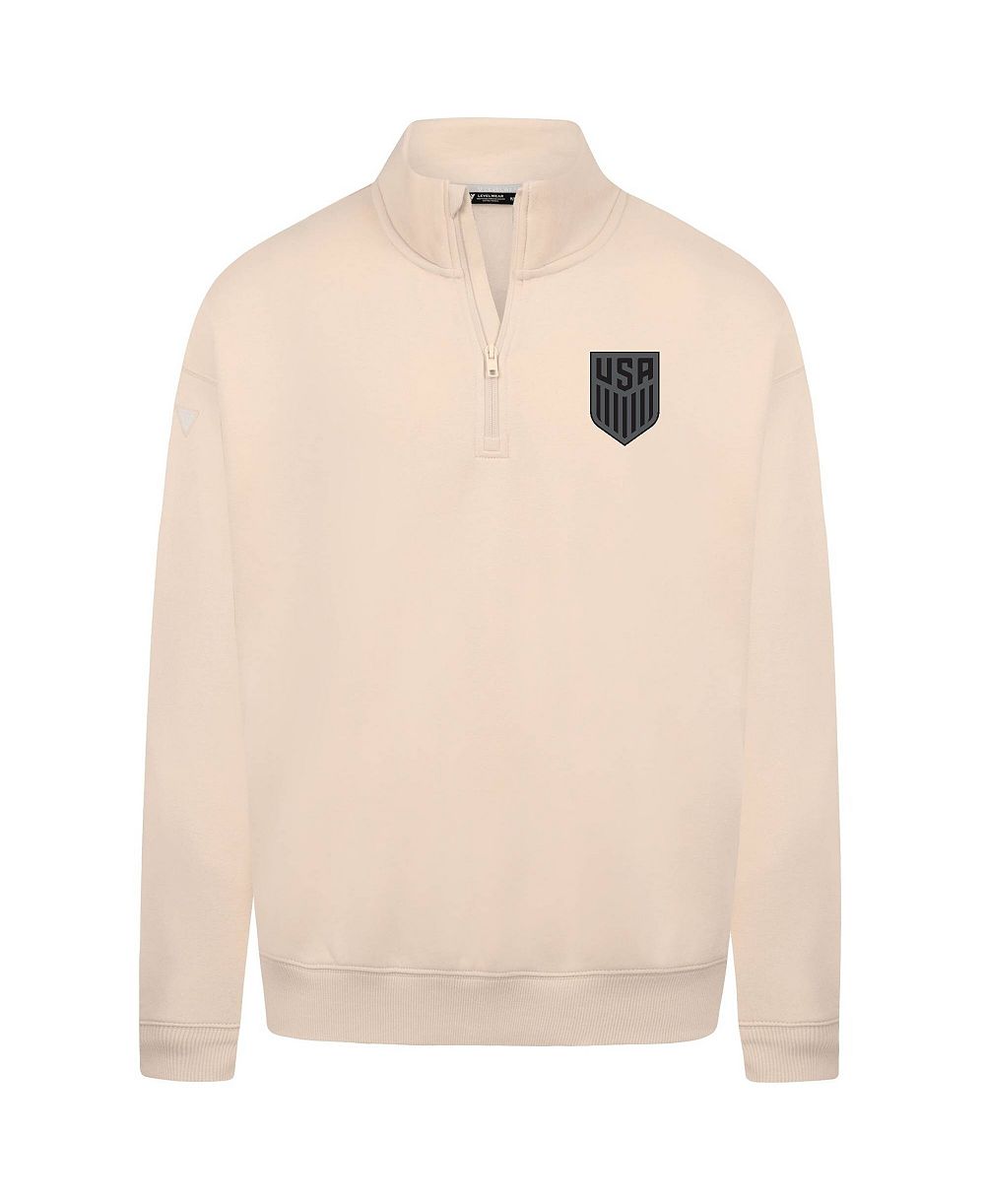 LevelWear Men's Khaki USMNT Murray Quarter-Zip Sweatshirt