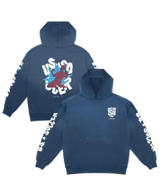 Uscape Apparel Мужской и Женский оверсайз худи Navy USMNT Celebrate