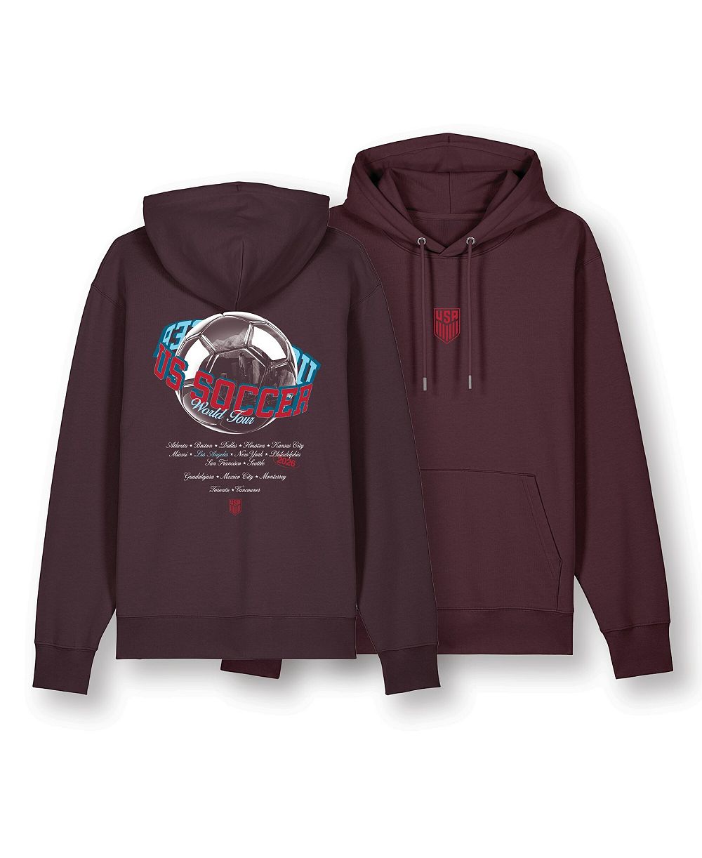 Худи Uscape Apparel Oversized Los Angeles Globe Brown