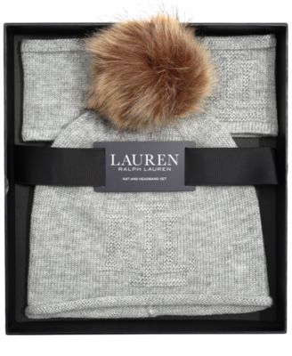 Набор повязка на голову и бини Lauren Ralph Lauren Texture Logo