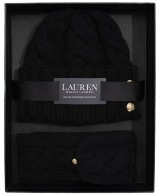 Lauren Ralph Lauren комплект шапки и варежек из трикотажа