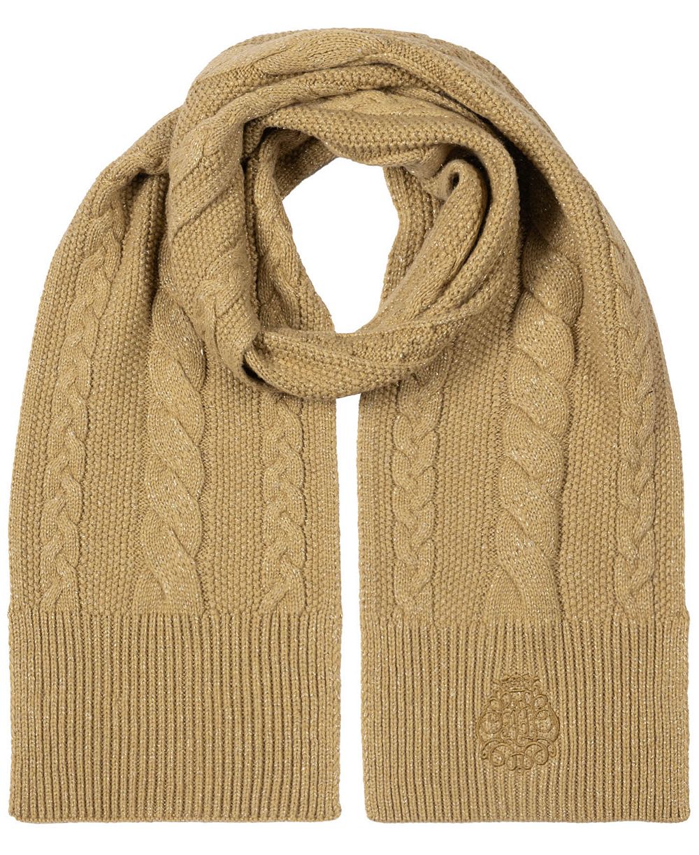 Lauren Ralph Lauren Metallic Direct Embroidery Cable Scarf
