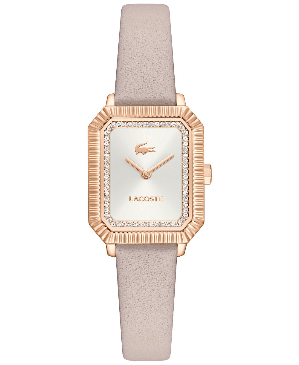 Lacoste Women's Quartz Parisienne Cream Leather Strap Watch 22.8mm