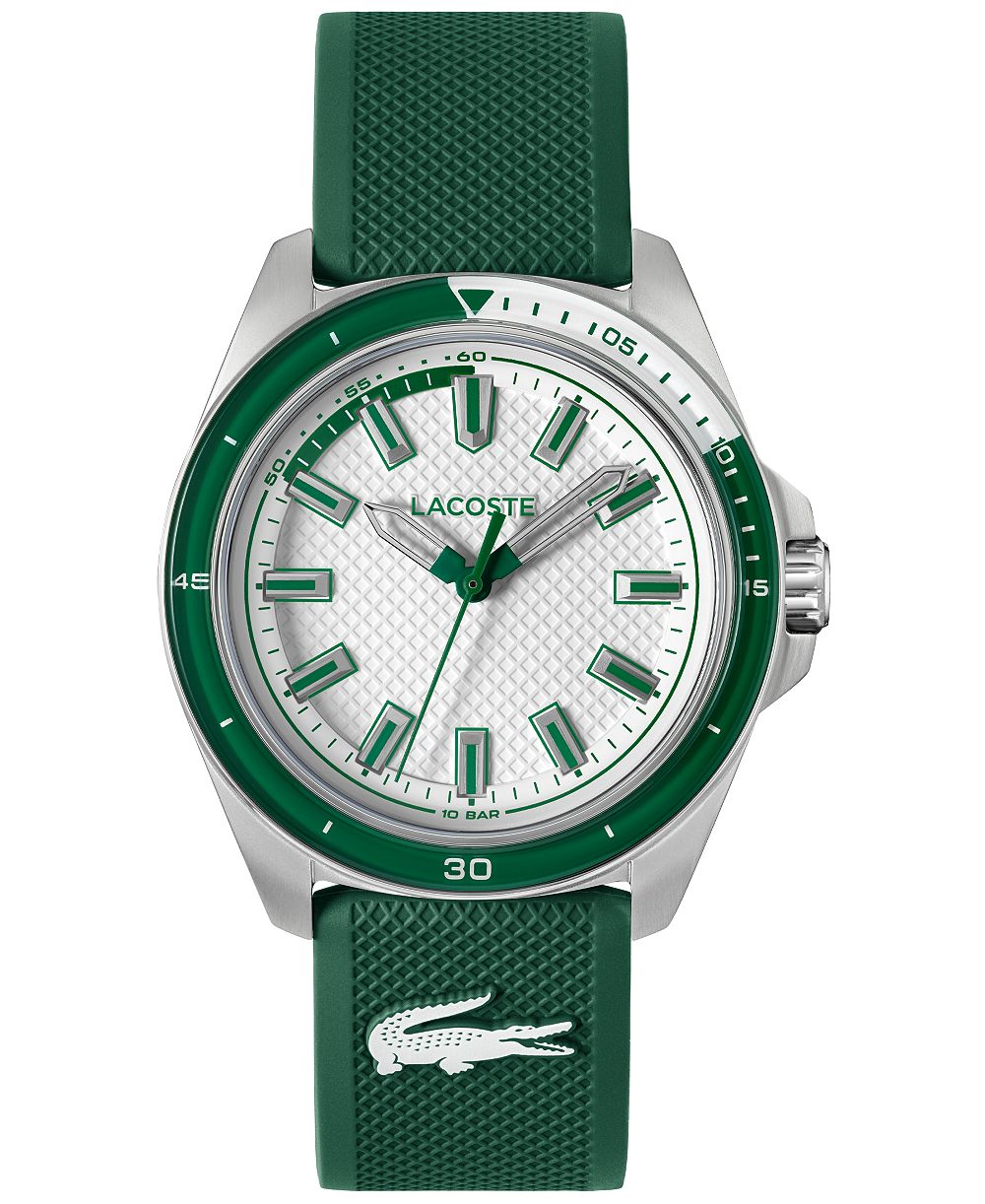 Часы Lacoste Quartz Capbreton Green Silicone Strap 43mm