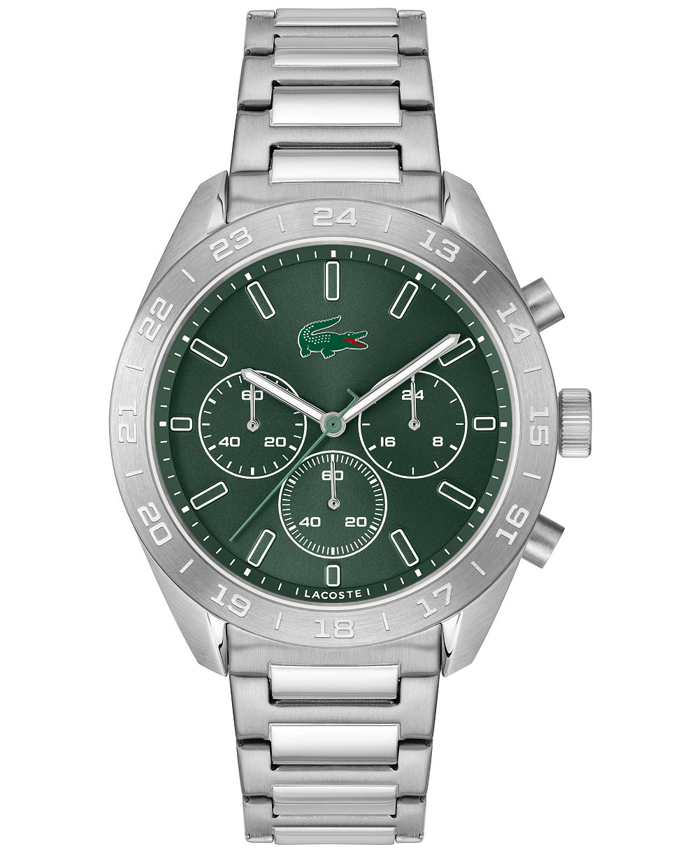 Lacoste Мужские часы Lacoste Boston, стальная браслет, серебристый, 42mm