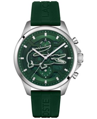 Часы Lacoste Men's Quartz Arthor Green Silicone Strap 43mm